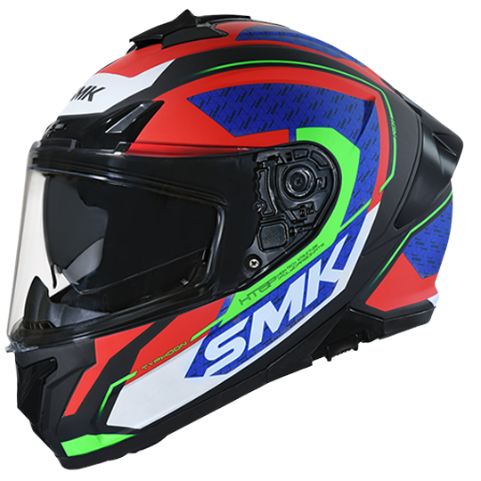 SMK TYPHOON RD1 Full Face Helmet (GL235) Gloss Black Red Blue